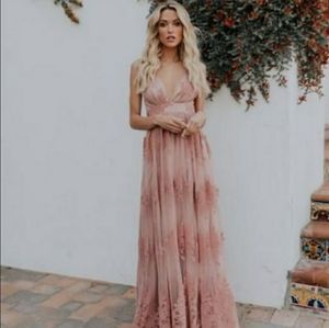 Vici Antonia Blush Maxi Dress